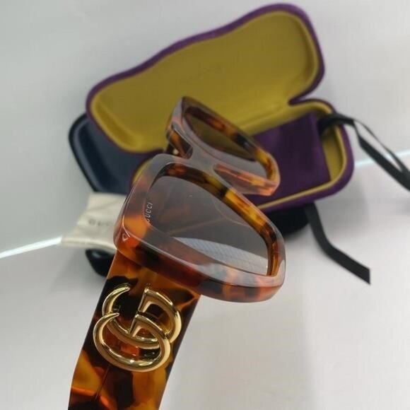 - New Authentic Gucci GG0956S Sunglasses 007 - HAVANA - HAVANA - BROWN - Picture 3 of 9